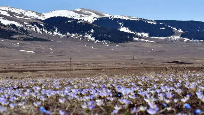 Kars'ta Nisan Ayında Beklenmedik Kar Yağışı Yerli ve Yabancı Turistleri Şaşırttı