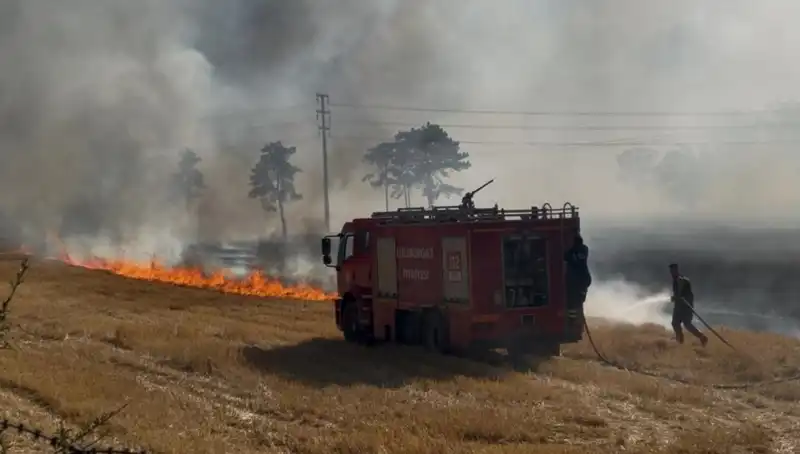 Kırklareli'nde Anız Yangını: Panik Yaratan Alevler Vatandaşları Endişelendirdi