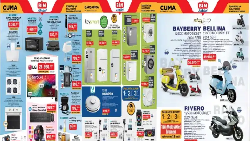 BİM 4 Mart 2025 Aktüel Kataloğu: Elektronik Ürünler ve Motosikletler